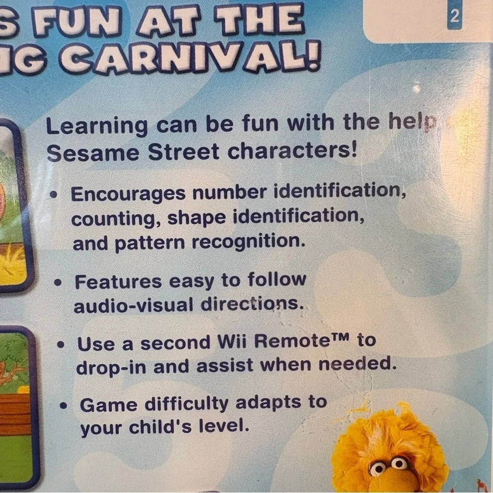 Sesame Street Counting Carnival Wii Game - Blue and Yellow